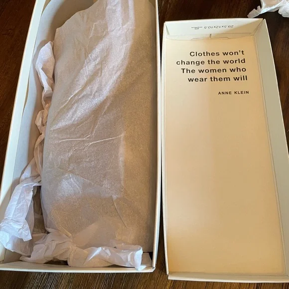 Anne Klein Navy Blue Flats with Silver Accent - Picture 6 of 9